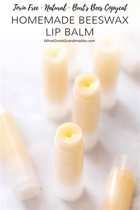 Homemade Beeswax Lip Balm All Natural And Toxin Free 5 Ingredients