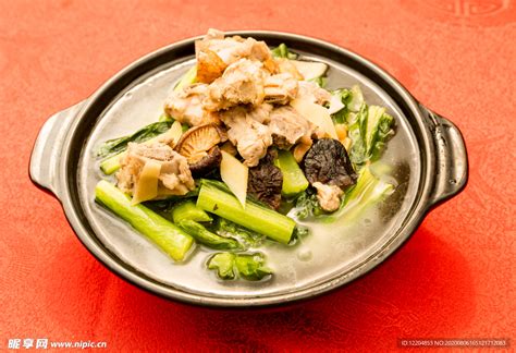 春菜排骨煲摄影图传统美食餐饮美食摄影图库昵图网