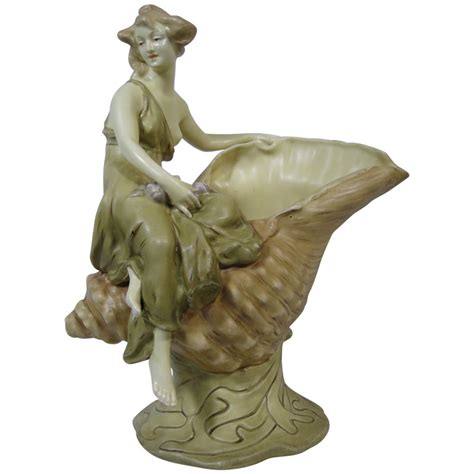 Royal Dux Art Nouveau Porcelain Woman Figure At 1stDibs