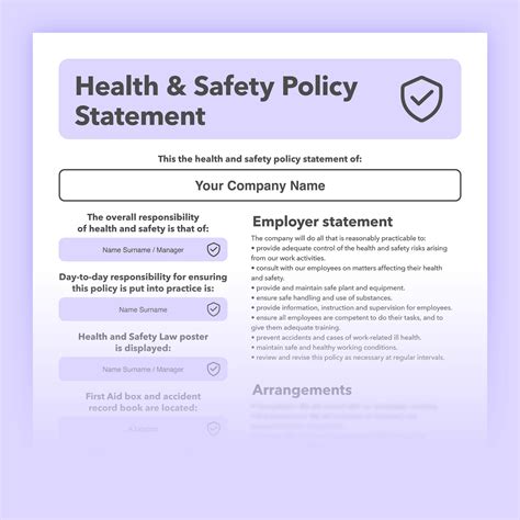 Health And Safety Policy Statement Template Ensure Compliance And Workplace Safety