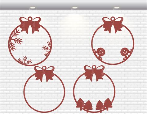 Christmas Ornaments SVG Bundle By ElsieLovesDesign | TheHungryJPEG