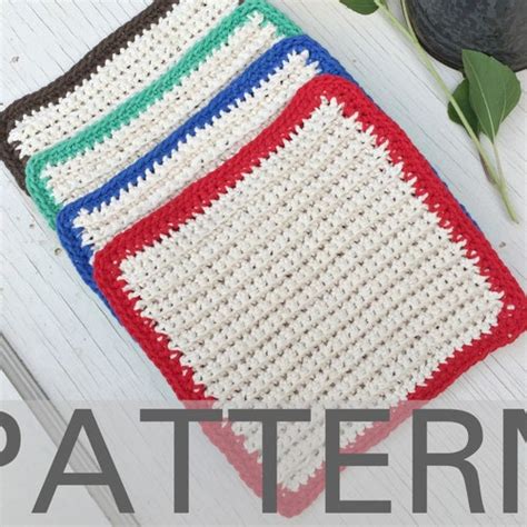 Crochet Hot Pad Pattern Easy Double Thick Crochet Hot Pad Etsy