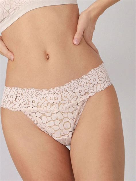 Luvlette Sunny Lace Thong Panty Shein Usa