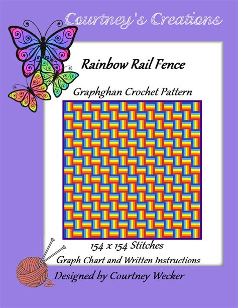 Rainbow Rail Fence Graph Chart And Written Instructions Etsy