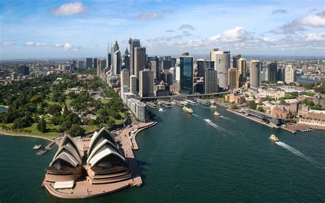 Wallpaper Sydney Opera House Australia City Cityscape Skyscraper