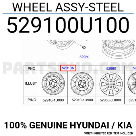 WHEEL ASSY-STEEL 529100U100 | Hyundai / KIA Parts | PartSouq