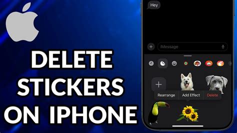 How To Delete Stickers Ios Youtube