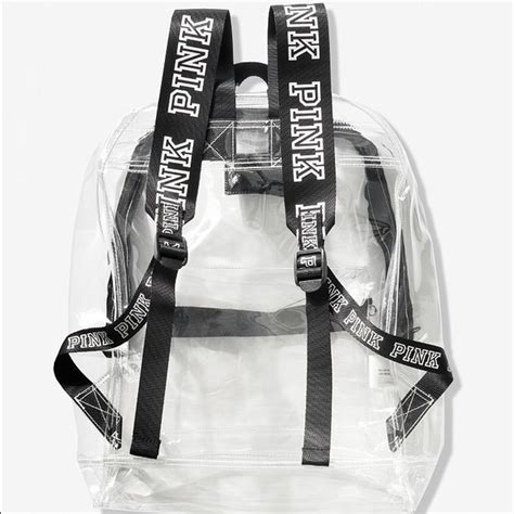 Pink Victorias Secret Bags Victorias Secret Pvc Clear Fullsized Backpack Poshmark