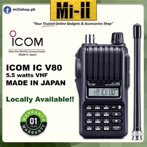 Original Icom Ic V Vhf Handheld Radio Ip Certified Made In Japan