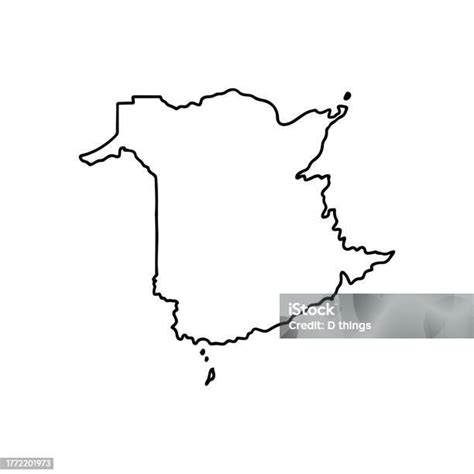 New Brunswick Outline Map Stock Illustration Download Image Now Map New Brunswick Canada