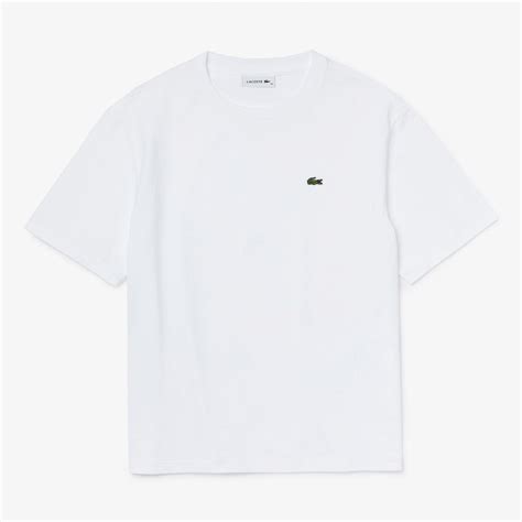 Lacoste Kad N Loose Fit Bisiklet Yaka Beyaz T Shirt Tf Lacoste