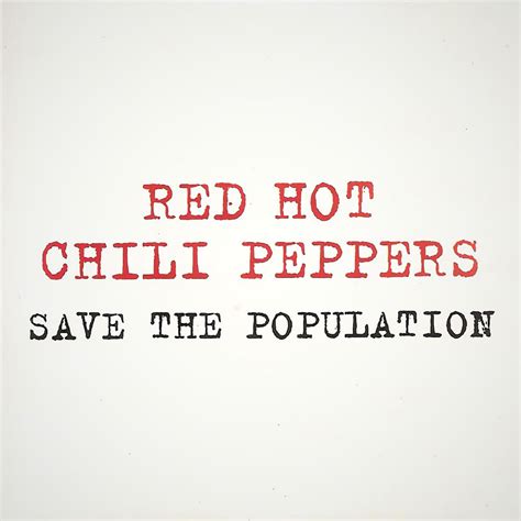 Car Tula Frontal De Red Hot Chili Peppers Save The Population Cd Single Portada