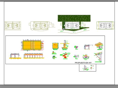 Quadra coberta em AutoCAD Baixar CAD Grátis 392 5 KB Bibliocad