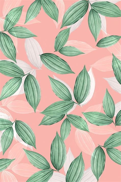 Vintage pink tropical leafy background | premium image by rawpixel.com ...