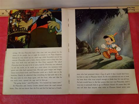 Vintage Comic Book Walt Disneys Pinocchio Picture Book Whitman Comic Book 848 1940