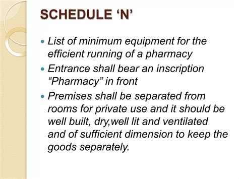 Schedules of Pharmacy | PPTX