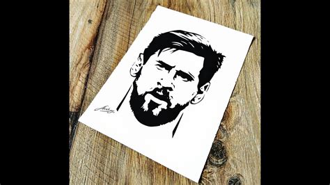 Easy Messi Black And White Drawing - pic-fuzz