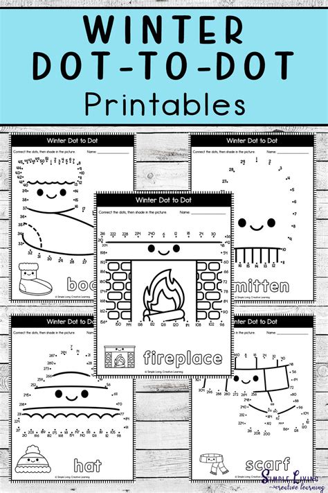 Winter Dot-to-Dot Printables - Simple Living. Creative Learning