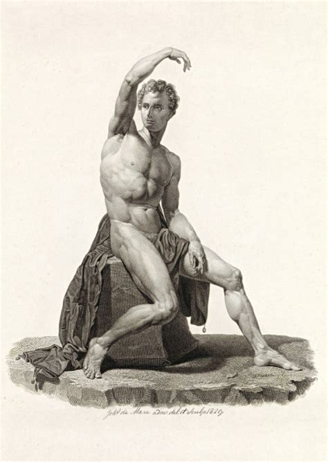 Thumbs Pro Hadrian Seated Male Nude With Raised Arm Johannes