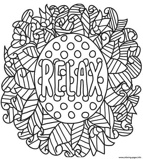 Relax Coloring page Printable