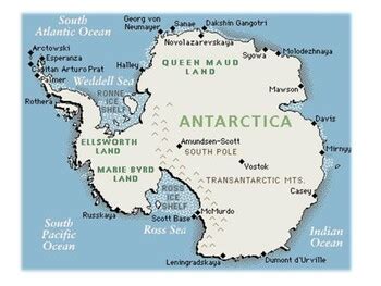 Antarctica Physical Map - Serunen