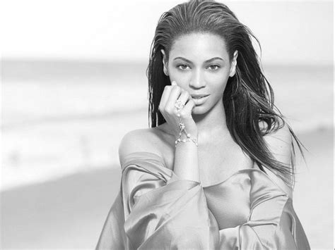 Download Beyonce radiates beauty in black and white. Wallpaper ...