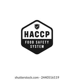 Haccp Label Food Safety Logo Haccp Stock Vector Royalty Free