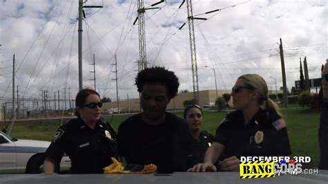 Peeping Tom Is Escorted To A Rooftop By Perverted Milf Cops