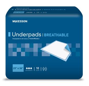 Mckesson Breathable Underpads Heavy Absorbency Uphv Vitality