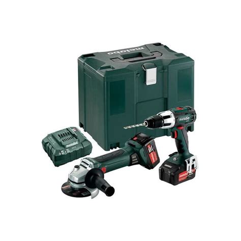 Metabo Pack de machines 18V Perceuse à percussion et meuleuse d angle