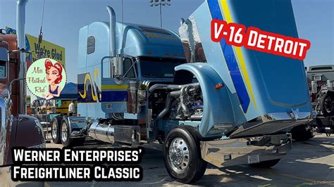 Werner Enterprises’ 1999 Freightliner Classic With V 16 Detroit Diesel Truck Tour Youtube