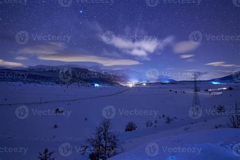 winter night landscape nature forest 10702457 Stock Photo at Vecteezy