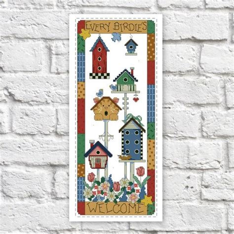 Winter Welcome Cross Stitch Pattern Colorful Art Diy X Stitch Etsy