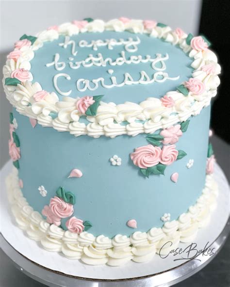 Floral Birthday Cake – casebakes cookies