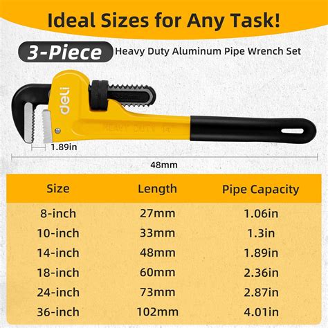 deli Pipe Wrench 14-inch, Heavy Duty Straight India | Ubuy