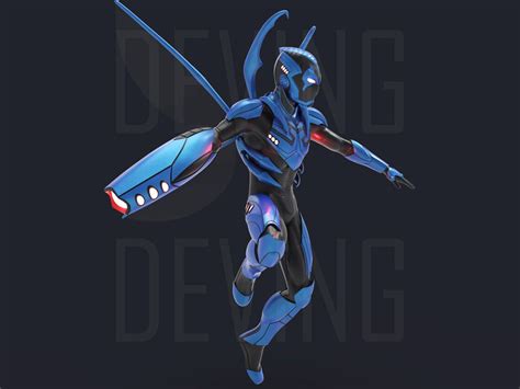 Blue Beetle Armor 3d Printable For Cosplay Etsy