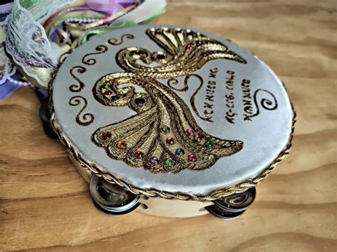 Tambourine On Wings Of Eagles Hand Painted Judaica Wedding T