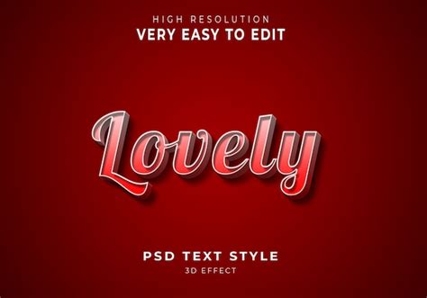 Efeito De Texto 3d Amor Psd Premium