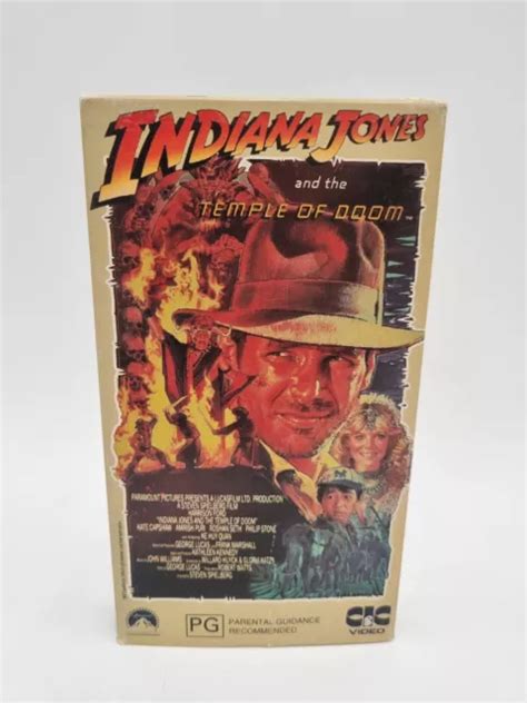 INDIANA JONES AND The Temple Of Doom VHS CIC Video Cardboard Slip Case