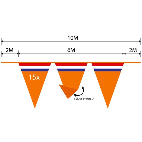 Bellatio Decorations Oranje Holland Vlaggenlijn Met Nederlandse Vlag