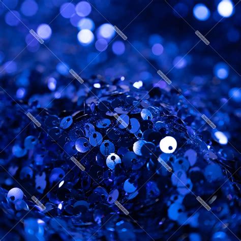 Shimmering Royal Blue 5mm Sequins On Velvet Fabric Oneyard