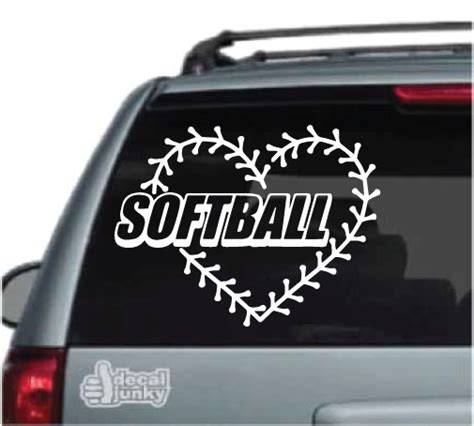 Softball Car Decals And Window Stickers Decal Junky