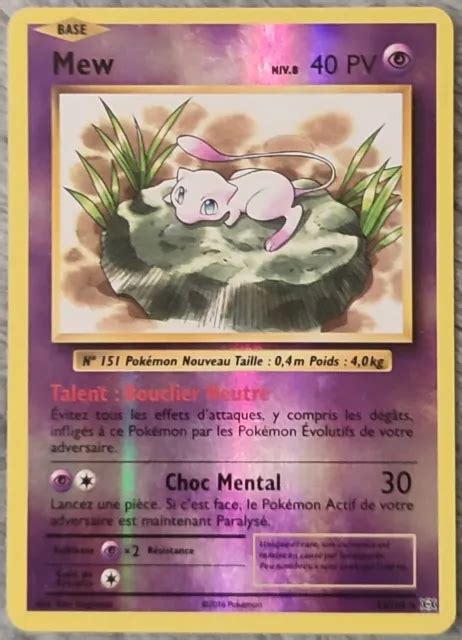 Carte Pok Mon Mew Holo Reverse Rare Xy Evolution Fr Eur