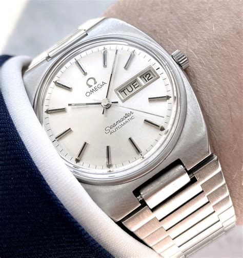 Omega Seamaster Day Date Cal Automatic Vintage Steel Long Omega