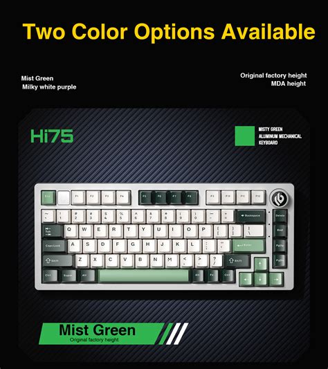 AULA LEOBOG Hi Mechanical Keyboard Keys Wired Hot Swap RGB Gasket Structure With Knob
