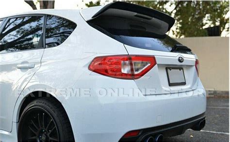 For 08-14 Subaru Impreza WRX STI Hatch Rear Spoiler Add On Wing Wagon