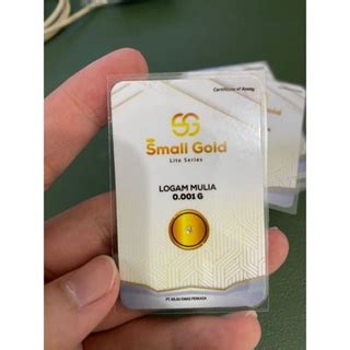 Jual Emas 0 001 Gram SMALL GOLD Logam Mulia Asli Minigold Mini Gold