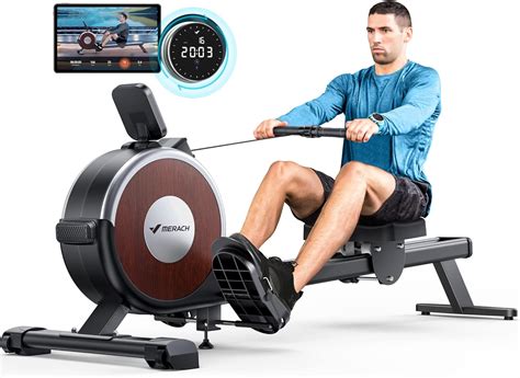 Electromagnetic Rowing Machine with Exclusive MERACH App, Dual Slide ...