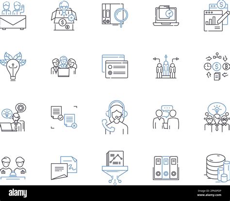 Social Entrepreneurship Outline Icons Collection Social