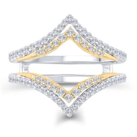 14kt Gold 1 2 Ctw Diamond Double Chevron Insert Band